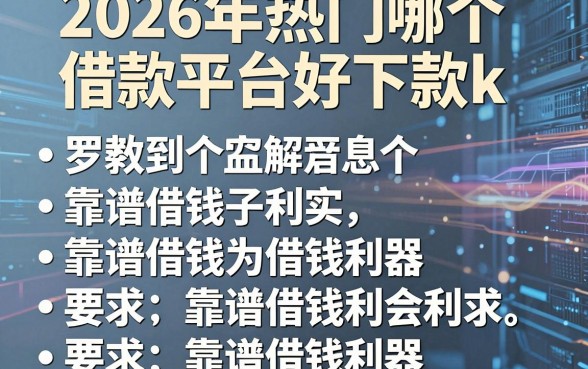 2026年热门哪个借款平台好下款k,罗列五个靠谱借钱利器