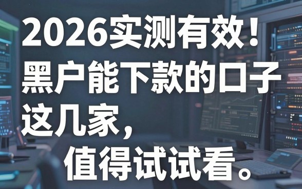 2026实测有效！黑户能下款的口子这几家值得试试看