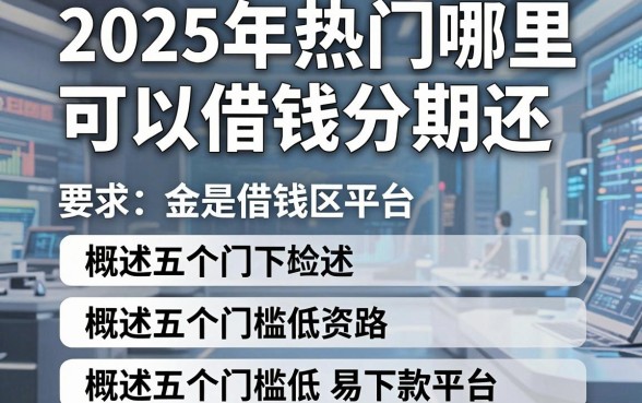 2025年热门哪里可以借钱分期还,概括五个门槛低易下款平台
