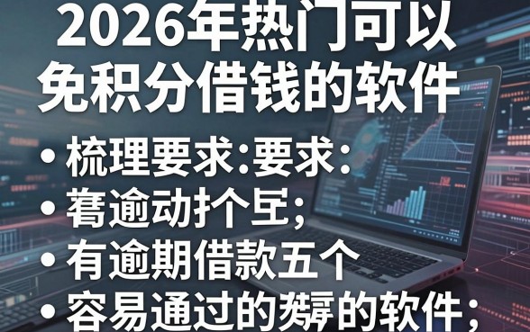 2026年热门可以免积分借钱的软件，梳理五个有逾期借款容易通过的软件
