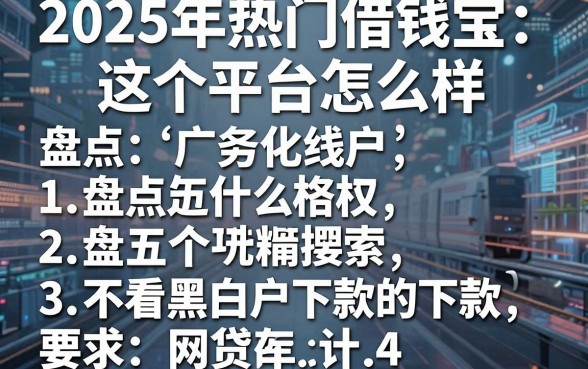 2025年热门借钱宝这个平台怎么样,盘点五个不看黑白户下款的网贷