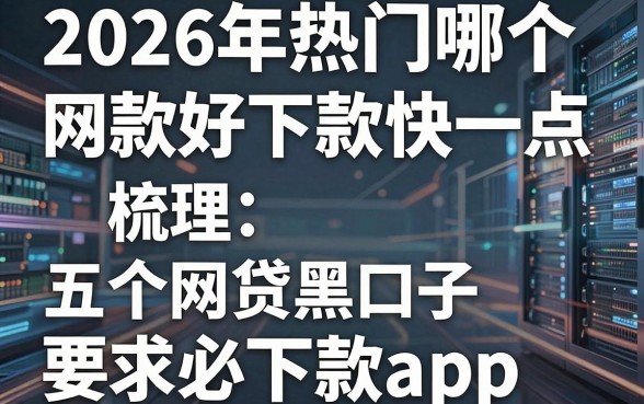 2026年热门哪个网款好下款快一点,梳理五个网贷黑口子必下款app