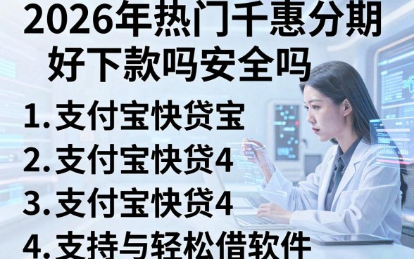 2026年热门千惠分期好下款吗安全吗，整合五个支付宝快贷轻松借软件