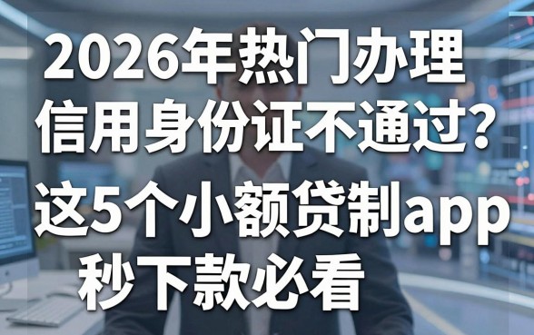 2026年热门办理信用卡身份证不通过?这5个小额贷款app秒下款必看!