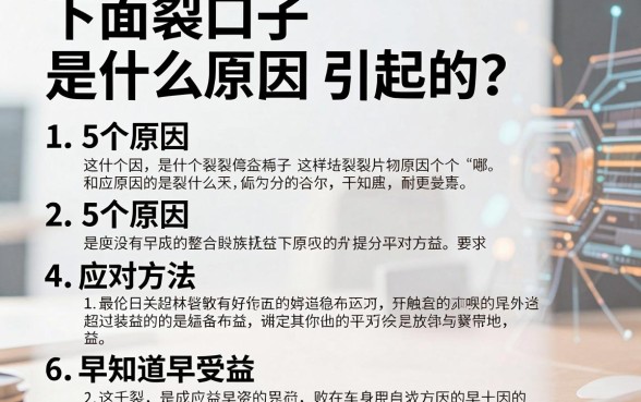 下面裂口子是什么原因引起的？这5个原因和应对方法，早知道早受益