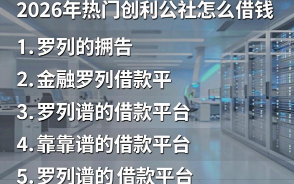 2026年热门创利公社怎么借钱,罗列5个靠谱的借款平台