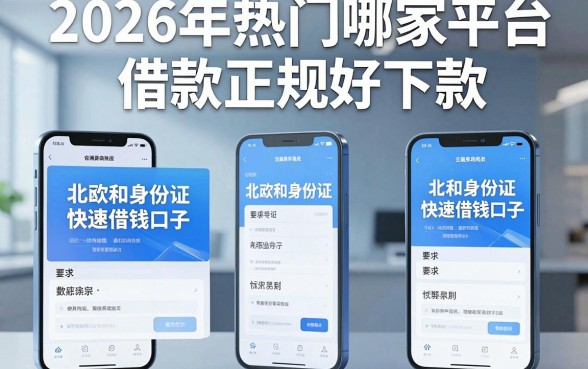 2026年热门哪家平台借款正规好下款,盘点5个手机和身份证快速借钱口子