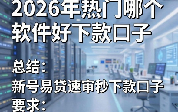 2026年热门哪个软件好下款口子，总结五个新号易贷速审秒下款口子