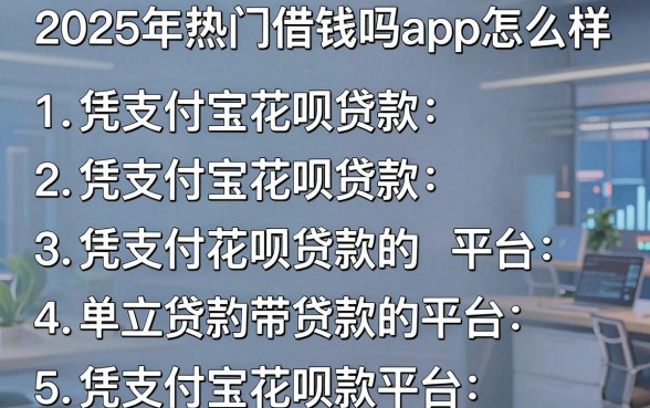 2025年热门借钱吗app怎么样,整理5个凭支付宝花呗贷款的平台