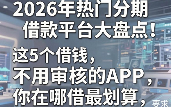 2026年热门分期借款平台大盘点!这5个借钱不用审核的APP,你在哪借最划算?