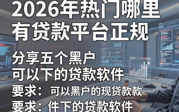 2026年热门哪里有贷款平台正规，分享五个黑户可以下的贷款软件