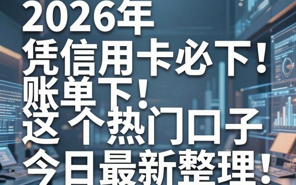 2026年凭信用卡账单贷款必下！这五个热门口子今日最新整理