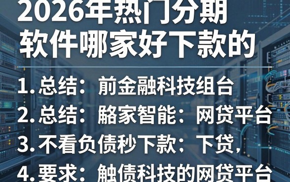 2026年热门分期软件哪家好下款的，总结五个不看负债秒下款的网贷平台