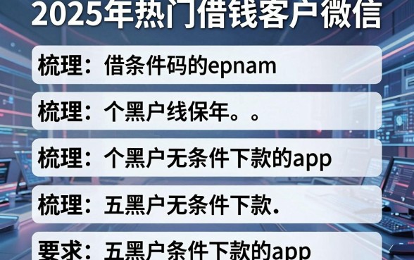 2025年热门借钱客户微信,梳理五个黑户无条件下款的app