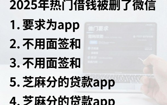 2025年热门借钱被删了微信，罗列5个不用面签和芝麻分的贷款app