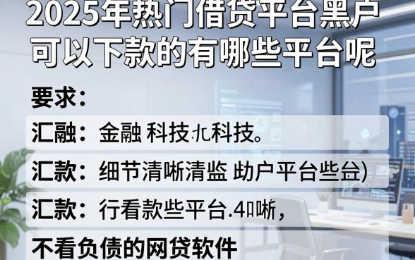 2025年热门借贷平台黑户可以下款的有哪些平台呢,汇总五个不看负债的网贷软件