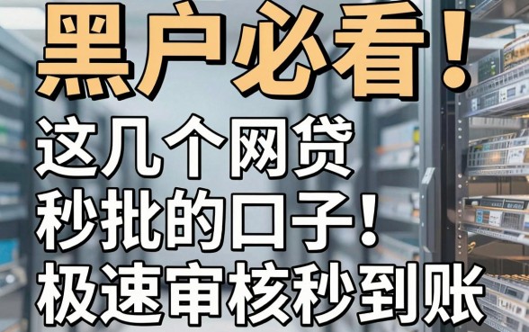 黑户必看！这几个网贷秒批的口子，极速审核秒到账