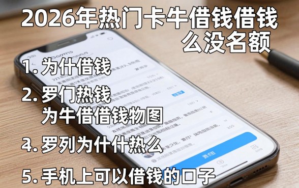 2026年热门卡牛借钱为什么没名额,罗列5个手机上可以借钱的口子