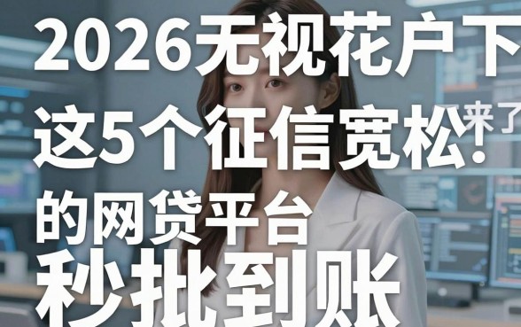 2026无视花户下款口子来了！这5个征信宽松的网贷平台秒批到账