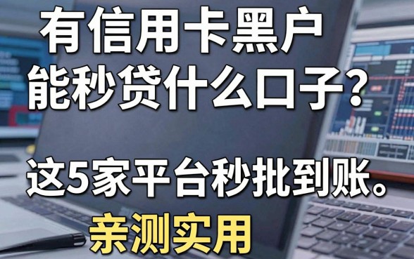 有信用卡黑户能秒贷什么口子?这5家平台秒批到账,亲测实用!