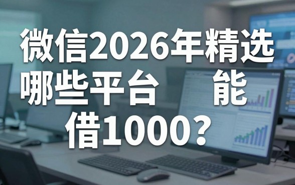 微信2026年精选：哪些平台能借1000？这几家真实用！