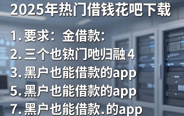 2025年热门借钱花吧下载,归纳5个黑户也能借款的app