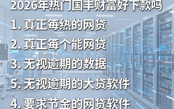 2026年热门国丰财富好下款吗，整理五个真正无视逾期大数据的网贷软件