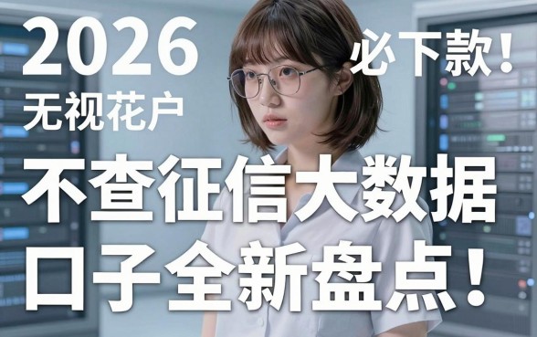 2026无视花户必下款!不查征信大数据口子全新盘点,真相一目了然