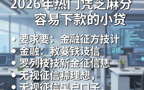 2026年热门凭芝麻分容易下款的小贷,罗列五个无视征信黑户口子