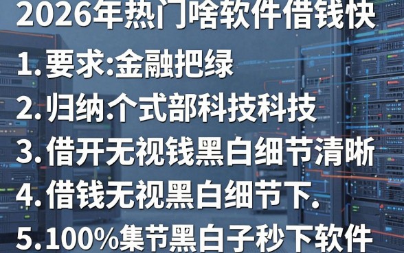 2026年热门啥软件借钱快，归纳五个借钱无视黑白100%秒下软件