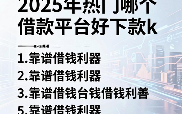 2025年热门哪个借款平台好下款k,罗列五个靠谱借钱利器