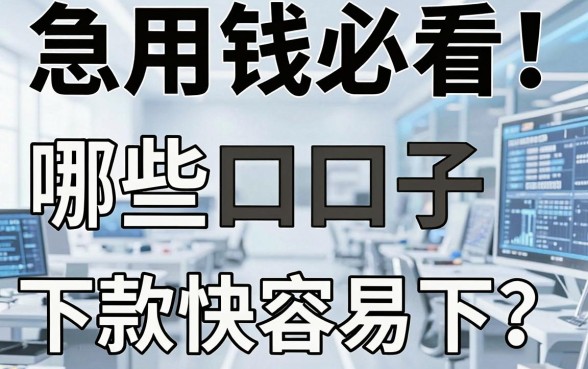 急用钱必看!哪些口子下款快容易下?独家对比分析,观点一针见血!