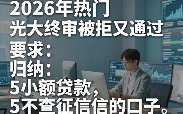 2026年热门光大终审被拒又通过,归纳5个小额贷款不查征信的口子