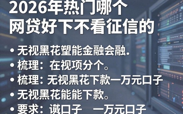 2026年热门哪个网贷好下不看征信的,梳理五个无视黑花能下款一万元口子
