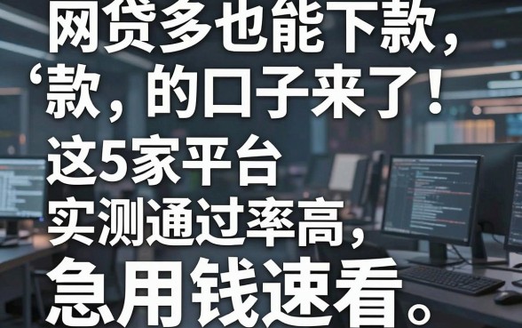 网贷多也能下款的口子来了！这5家平台实测通过率高，急用钱速看