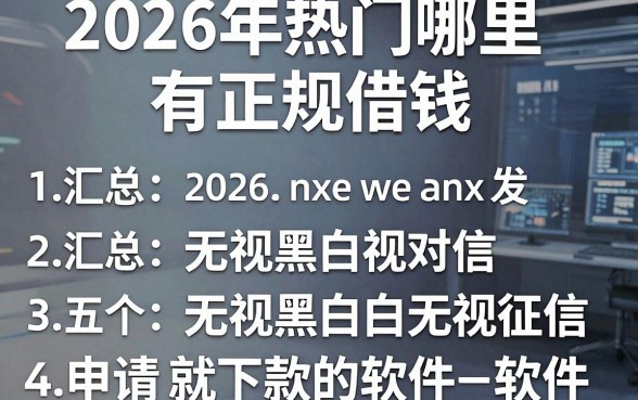 2026年热门哪里有正规借钱，汇总五个无视黑白无视征信申请就下款的软件