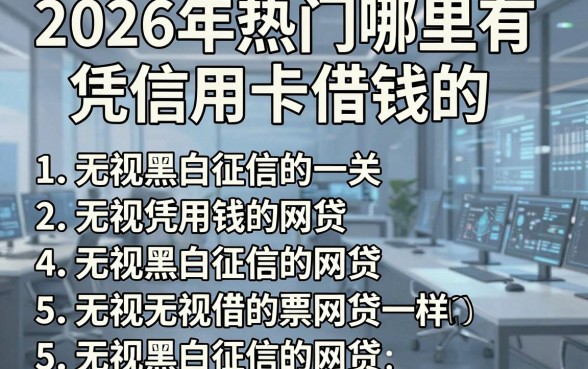 2026年热门哪里有凭信用卡借钱的,整理5个无视黑白征信的网贷