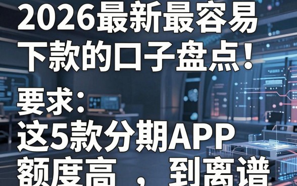 2026最新最容易下款的口子盘点!这5款分期APP额度高到离谱