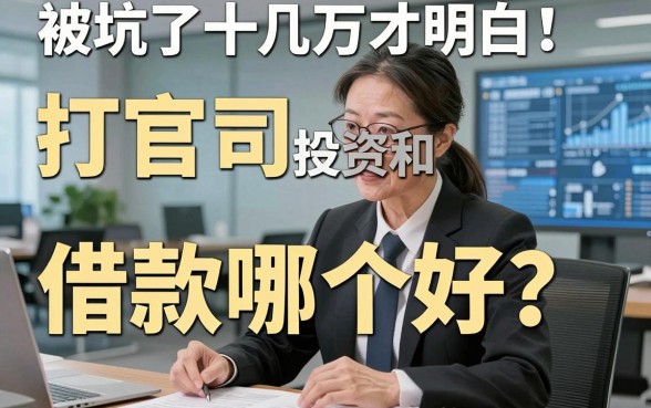 被坑了十几万才明白:打官司投资和借款哪个好?答案很扎心