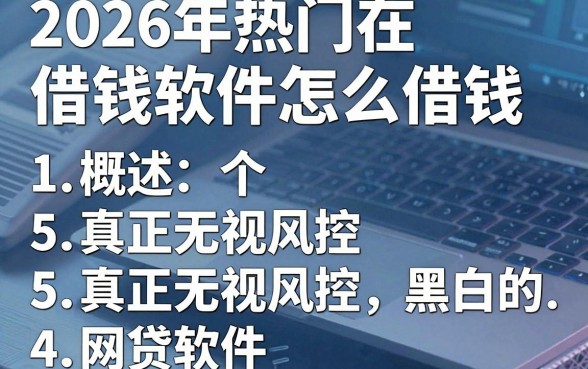 2026年热门在借钱软件怎么借钱，概括5个真正无视风控黑白的网贷软件