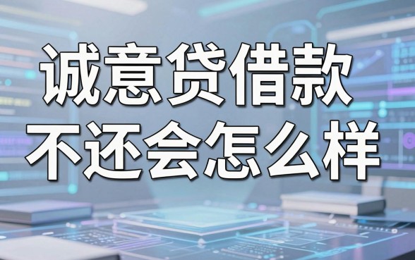 诚意贷借款不还会怎么样,盘点几个容易通过的网贷平台