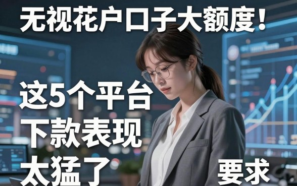 无视花户口子大额度！这5个平台下款表现太猛了，速看