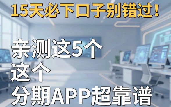 15天必下口子别错过!亲测这5个分期APP超靠谱