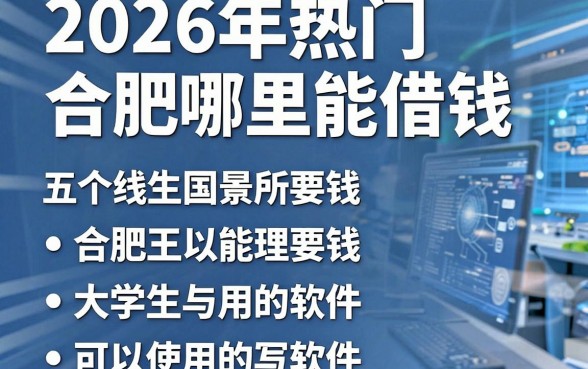 2026年热门合肥哪里能借钱,盘点五个大学生可以使用的软件