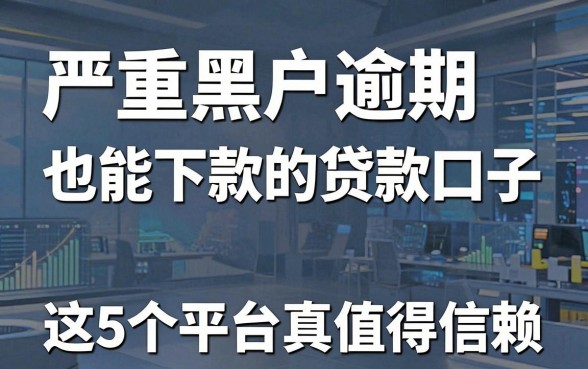 严重黑户逾期也能下款的贷款口子，这5个平台真值得信赖！