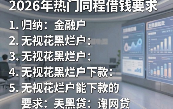 2026年热门同程借钱要求,归纳5个无视花黑烂户能下款的网贷