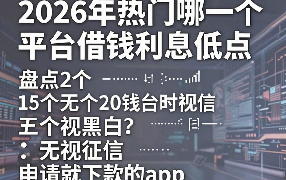 2026年热门哪一个平台借钱利息低点,盘点五个无视黑白无视征信申请就下款的app