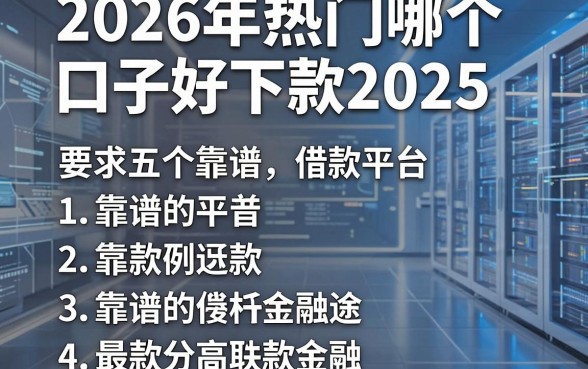 2026年热门哪个口子好下款2025，总结五个靠谱的借款平台