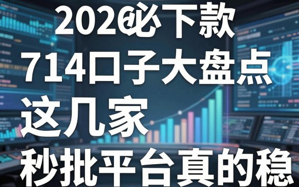 2026必下款714口子大全盘点,这几家秒批平台真的稳!