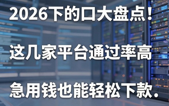 2026下的口子大盘点！这几家平台通过率高，急用钱也能轻松下款